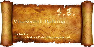 Viszkocsil Balbina névjegykártya